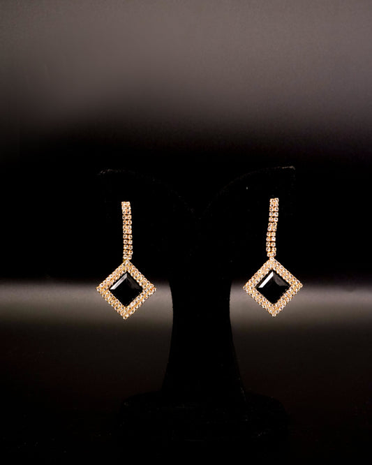 Bohemian Style Black Stone Earrings E-13