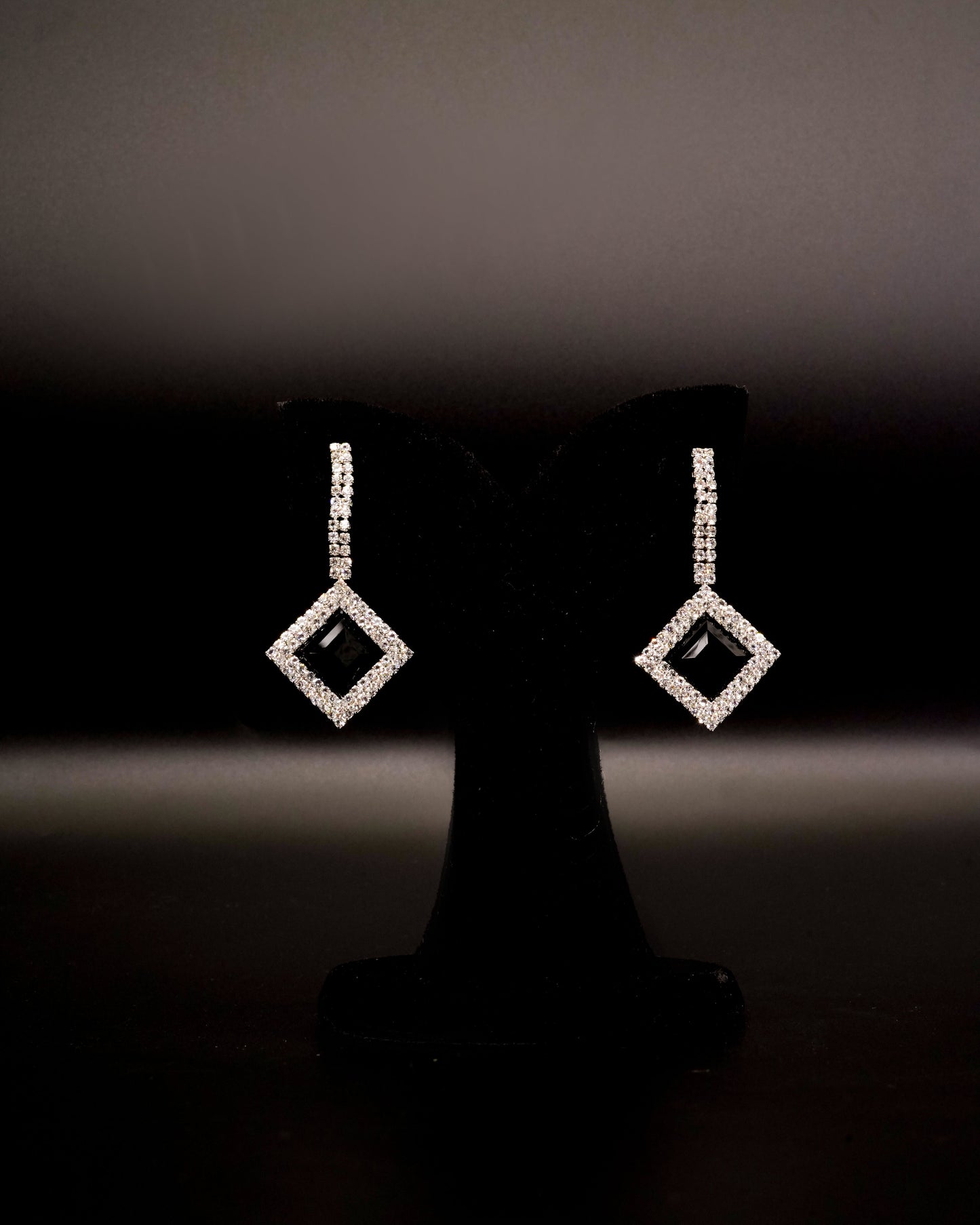 Bohemian Style Black Stone Earrings E-13
