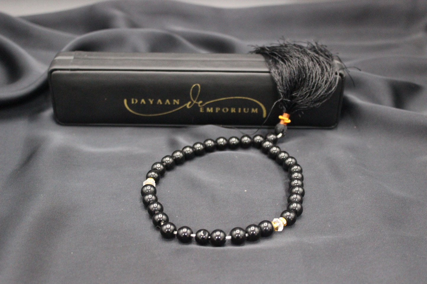 Black Marble Tasbeeh 33 Beads