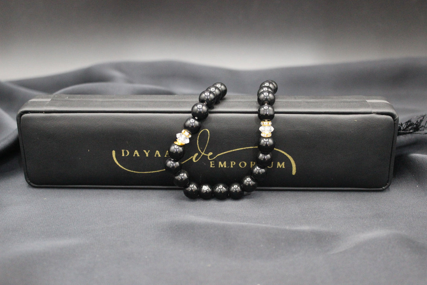 Black Marble Tasbeeh 33 Beads